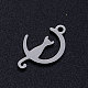 Non-Tarnish 304 Stainless Steel Kitten Pendants(A-STAS-Q201-JN272-1)-2