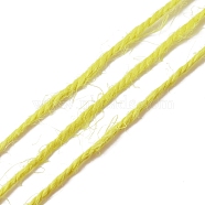 Jute Twine, Twisted String, for DIY Crafts, Gardening, Card Making, Yellow, 2mm, about 54.68 Yards(50m)/Roll(OCOR-WH0074-74)