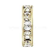 Preciosa&reg MAXIMA Crystal Multi-Stones Settings, Spacer Beads, Czech Crystal, 711 39 103 Rondelle with Chatons, 00030 Crystal, Golden, 4.5mm(X-PRC-MA4-00030-G)