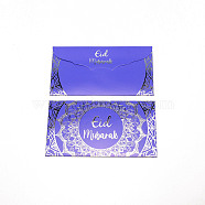 Paper Envelopes, Rectangle with Word Eid Mubarak, Mauve, 175x95x1.5mm, 10pcs/set(AJEW-WH0258-124C)