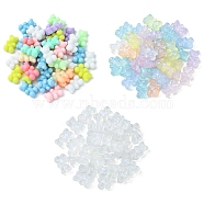 Opaque & Transparent Acrylic Beads, Bear, Mixed Color, 18x11~12x7~8mm, Hole: 1.6mm, 110pcs/set(SACR-FS0001-08)