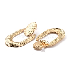 Huge Oval Iron Stud Earrings for Girl Women, Light Gold, 64mm, Pin: 0.8mm(EJEW-I258-08KCG)