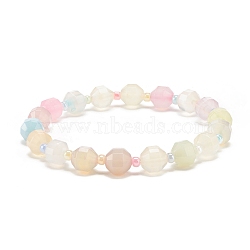 Natural Agate Round Beaded Stretch Bracelet with Glass Seed, Gemstone Jewelry for Women, Colorful, Inner Diameter: 2-1/8 inch(5.4cm)(BJEW-JB08195-01)