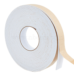 Strong Self Adhesive EVA Foam Tape for Doors and Windows, Anti-Collision Weather Seal Strip, White, 3x0.3cm, 10m/roll(AJEW-WH0347-27B-01)