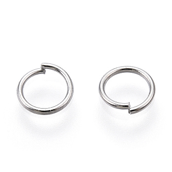 Iron Open Jump Rings, Nickel Free, Round Ring, Platinum, 21 Gauge, 6x0.7mm, Inner Diameter: 4.5mm, about 20000pcs/1000g