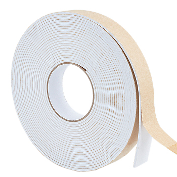 Strong Self Adhesive EVA Foam Tape for Doors and Windows, Anti-Collision Weather Seal Strip, White, 3x0.3cm, 10m/roll