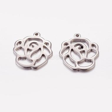 Stainless Steel Color Flower Stainless Steel Charms