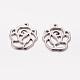 Original Color Flower Rose Charms 201 Stainless Steel Pendants(X-STAS-G029-15)-1