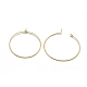 Brass Hoop Earrings(KK-T032-015G)-1
