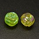 AB Color Plated Flower Electroplated Eco-Friendly Transparent Acrylic Beads(PACR-I001-M)-2