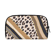 Cow Print Polyester Wallets with Zipper for Women's Bags, Rectangle, Camel, 19x11x2cm(PW-WG22187-04)