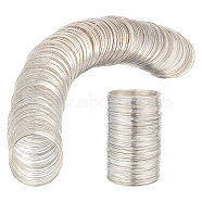 Steel Memory Wire,Bracelets Making, Silver, 22 Gauge, 0.6mm, about 480~520 circles/pc, 240~260g/pc(TWIR-BC0002-05S)