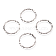 304 Stainless Steel Sleeper Earrings, Hoop Earrings, Hypoallergenic Earrings, Ring, Stainless Steel Color, 17 Gauge, 16.5x1.2mm(EJEW-O095-01D)