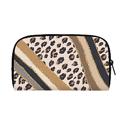 Cow Print Polyester Wallets with Zipper, for Women's Bags, Rectangle, Camel, 19x11x2cm(PW-WG22187-04)