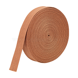 15M Polycotton Ribbons, for Garment Accessories, Flat, Camel, 1 inch(25mm)(OCOR-NB0001-84A)