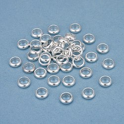 304 Stainless Steel Spacer Beads, Ring, Silver, 7x2.5mm, Hole: 5mm(STAS-D448-035S)