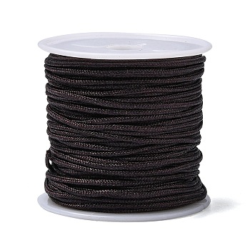 Nylon Thread Cord, DIY Braided Ball Jewelry Making Cord, Coconut Brown, 1.5mm, about 14.21 yards(13m)/roll