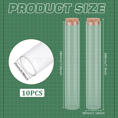 10piezas de tubos de ensayo de vidrio vacíos(AJEW-BC0006-88A)-2