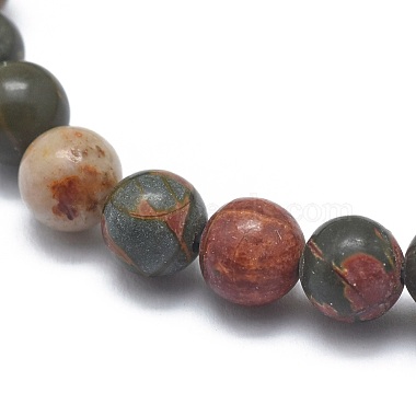 Bracelets extensibles en jaspe polychrome naturel/pierre de picasso/perles de jaspe de picasso(BJEW-K212-B-001)-2