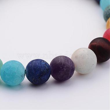 Natural Amazonite & Gemstone Beads Stretch Bracelets(BJEW-JB02509-04)-2