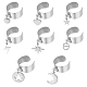 8Pcs 8 Styles 304 Stainless Steel Open Cuff Rings Set(RJEW-UN00005)-1