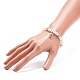 Bracelet extensible perlé imitation perle et strass en plastique abs avec breloque en alliage pour femme(BJEW-JB08526-04)-3