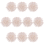 10Pcs Plastic Imitation Pearl Half Round Beads, with Glass Beads, DIY Sewing Ornament, White, 30~33x8mm(DIY-FG0010-45)