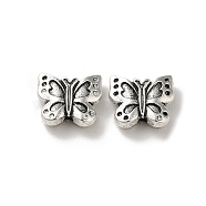 Tibetan Style Alloy Beads, Cadmium Free & Lead Free, Butterfly, Antique Silver, 11.5x13.5x5mm, Hole: 1.6mm, about 446pcs/1000g(PALLOY-P302-14A-AS)