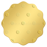 Self Adhesive Gold Foil Embossed Stickers, Medal Decoration Sticker, Polka Dot Pattern, 50x50mm(DIY-WH0211-251)