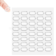 60Pcs Transparent Acrylic Double-sided Adhesive Stickers, Oval, 11x85x0.8mm, Oval: 8x13mm(FIND-WH0139-98A)