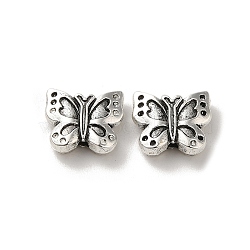 Tibetan Style Alloy Beads, Cadmium Free & Lead Free, Butterfly, Antique Silver, 11.5x13.5x5mm, Hole: 1.6mm, about 446pcs/1000g(PALLOY-P302-14A-AS)