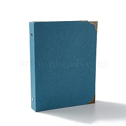 DIY Hardcover Paper Scrapbook Photo Album, with Black Inner Paper, Rectnagle, Dodger Blue, 26.5x21x4.2cm, 30 sheeets/book(DIY-A036-06C)
