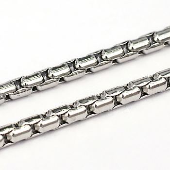 304 Stainless Steel Cardano Chains, Unwelded, Stainless Steel Color, 2.5mm