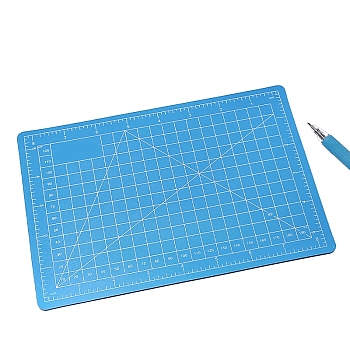 A5 PVC Cutting Mat, Cutting Board, for Craft Art, Dodger Blue, 15x22cm