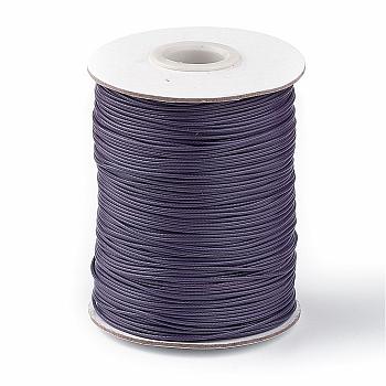 Korean Waxed Polyester Cord, DarkSlate Blue, 1mm, about 85yards/roll