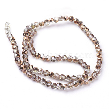 Faceted(32 Facets) Round Half Plated Electroplate Glass Beads Strands(X-EGLA-J042-4mm-H03)-2