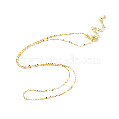Brass Cable Chain Necklaces(X-MAK-P011-01G)-2
