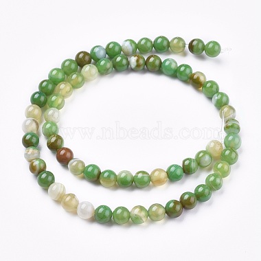 Natural Striped Agate/Banded Agate Beads Strands(G-I261-C04-6mm)-2