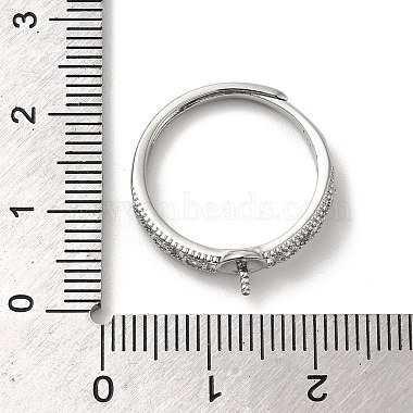 родиевое покрытие 925 серебро 925 пробы с микропаве циркония регулируемая настройка кольца(STER-NH0001-63P)-4
