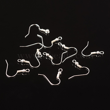 Silver Color Plated Brass Earring Hooks(X-EC135Y-S)-3