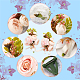 Craspire 2 pcs 2 style soie tissu rose fleur boutonnière broche et poignet corsage(AJEW-CP0001-52)-5