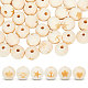 60pcs 6 styles de perles européennes sculptées en bois(WOOD-GL0001-17)-1