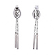 304 Stainless Steel Chain Tassel Earrings(EJEW-I248-35)-3