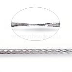 Tarnish Resistant 304 Stainless Steel Flat Snake Chains, Soldered, Stainless Steel Color, 3x1mm(CHS-L001-164-0.5mm)