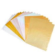 60Sheets 6 Styles PET Stamping Hot Foil Paper, Transfer Foil Paper, Elegance Laser Printer Craft Paper, Mixed Color, 290~297x207~211x0.02~0.1mm, 10 sheets/style(DIY-FH0006-10B)