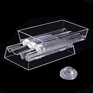 Transparent Acrylic Clay Bead Rolling Tool, Round Oval Bicone Clay Bead Roller, Clear(TACR-WH0022-05)