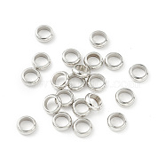 201 Stainless Steel Spacer Beads, Flat Round, Stainless Steel Color, 6x2mm, Hole: 4mm(STAS-M294-03P-04)
