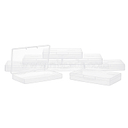 Polypropylene(PP) Storage Containers Box Case, with Lids, Rectangle, Clear, 11.8x7.1x1.8cm(CON-WH0073-67)