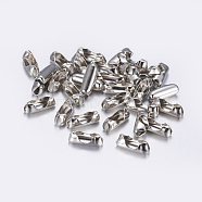 Iron Ball Chain Connectors, Platinum, 10x4x4mm, Fit for 3.2mm ball chain(IFIN-E683Y-N)
