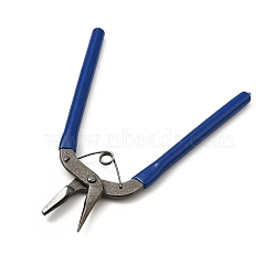 65# Carbon Steel Jewelry Pliers, Round/Concave Pliers, Wire Looping and Wire Bending Plier, Dark Blue, 15.5x10.5x0.9cm(PT-H001-07)